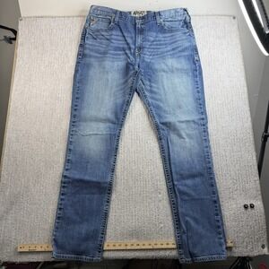 Ariat M4 Low Rise Straight Jeans Men's Size 44x38 Blue Denim